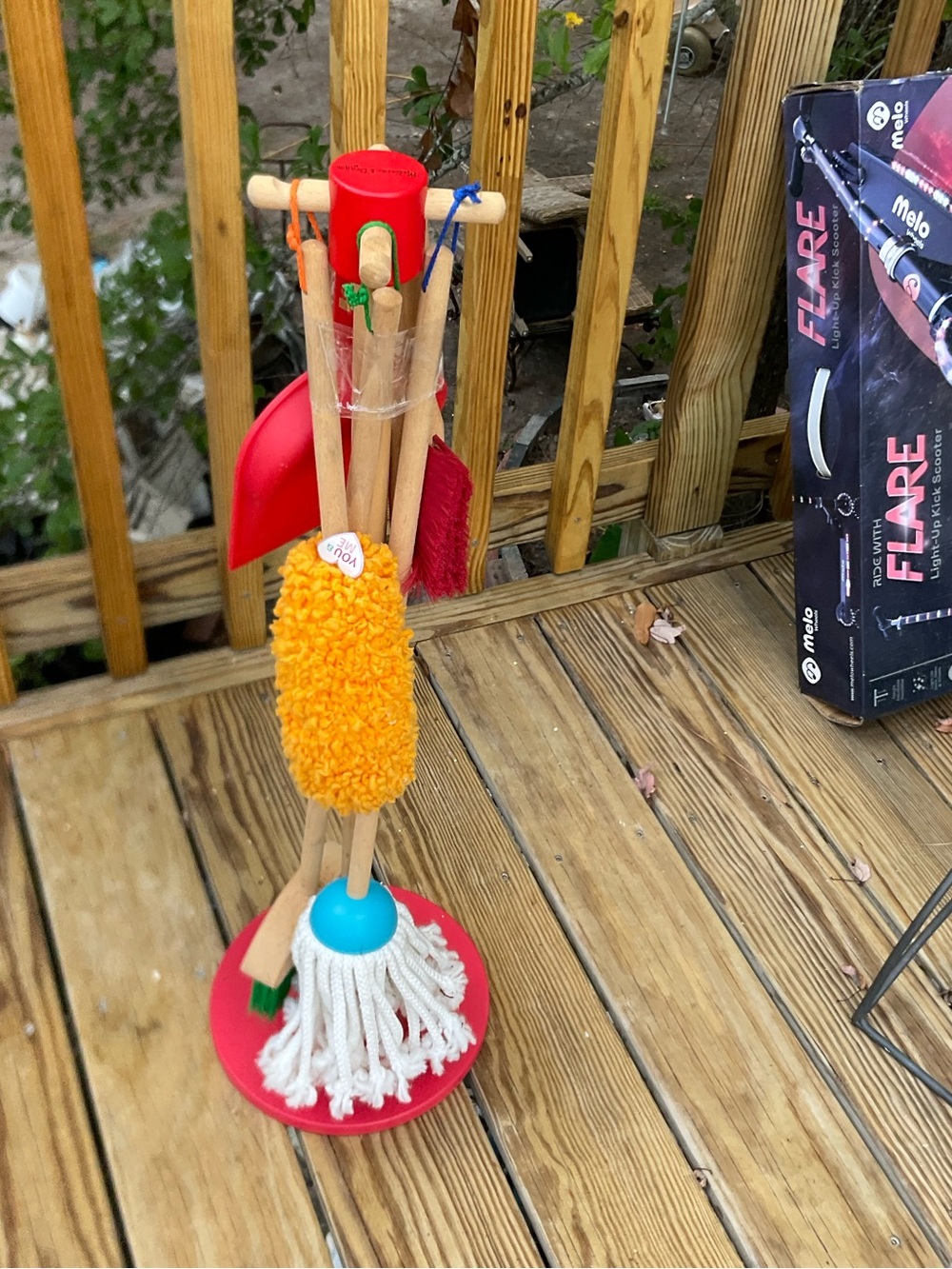 Melissa & Doug Kids Cleaning Playset in Red, Yellow, Blue and Natural Wood